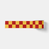 Tovenaar Rood en Goud Geruite Grosgrain Lint (Voorkant)