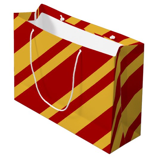 Tovenaar Rood en Goud Groot Cadeauzakje (Voorkant Gekanteld)