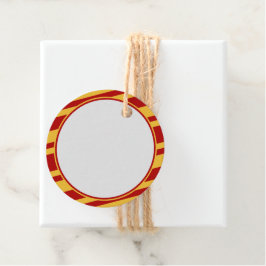 Tovenaar Rood en Goud Lege Cirkel Bedankjes Labels