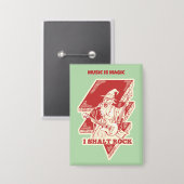 Tovenaar speelt gitaar button (Voorkant / Achterkant)