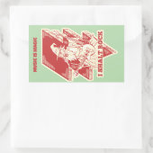 Tovenaar speelt gitaar rechthoekige sticker (Tas)