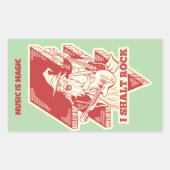 Tovenaar speelt gitaar rechthoekige sticker (Voorkant)
