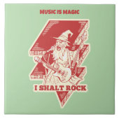 Tovenaar speelt gitaar tegeltje (Voorkant)