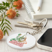 Tovenaar Squatch Grappige Bigfoot Sleutelhanger (Voorkant Rechts)