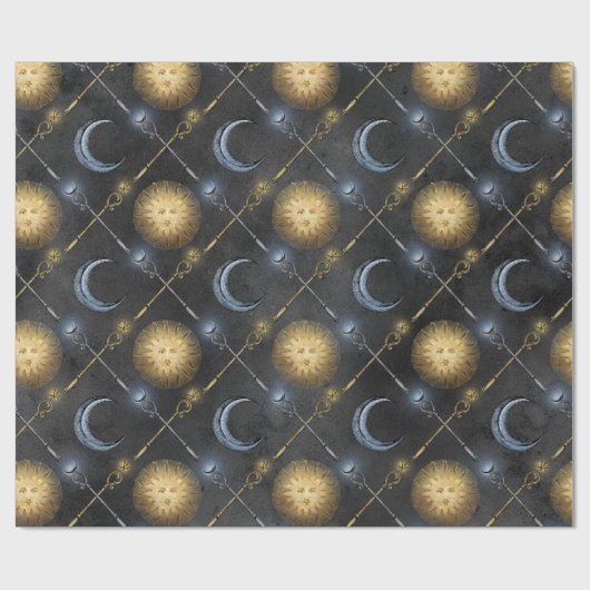 Tovenaar Sun en Moon Cadeaupapier (Vlak)