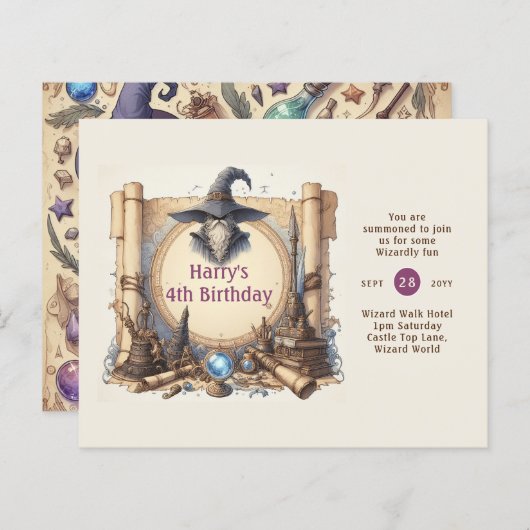 Tovenaar Thema Party Magische Wands Petten (Voorkant / Achterkant)