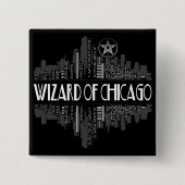 Tovenaar van Chicago Dresden Fans Vierkante Button 5,1 Cm (Voorkant)