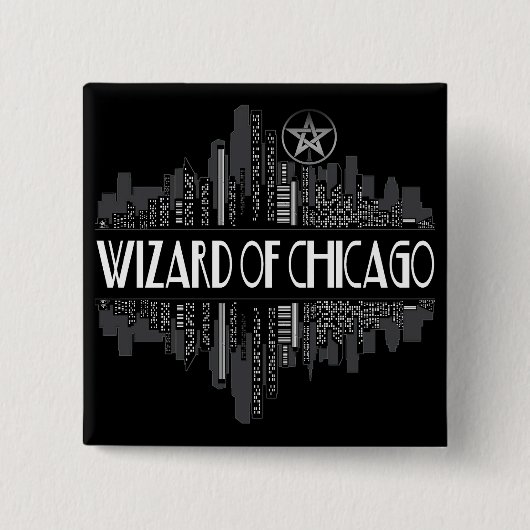 Tovenaar van Chicago Dresden Fans Vierkante Button 5,1 Cm (Voorkant)