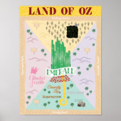 Tovenaar van de kaart van Oz Poster (Voorkant)