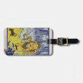 Tovenaar van de laffe Lion Oz Book Page Bagagelabel (Voorkant horizontaal)