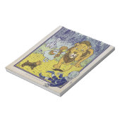 Tovenaar van de laffe Lion Oz Book Page Notitieblok (Linkerzijde)