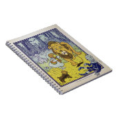Tovenaar van de laffe Lion Oz Book Page Notitieboek (Rechterzijde)