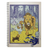 Tovenaar van de laffe Lion Oz Book Page Notitieboek (Voorkant)