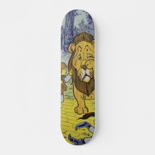 Tovenaar van de laffe Lion Oz Book Page Persoonlijk Skateboard (Voorkant)