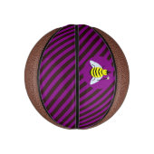 Tovenaar van de Magische Bee Halloween Paars en Bl Basketbal (Verticaal)