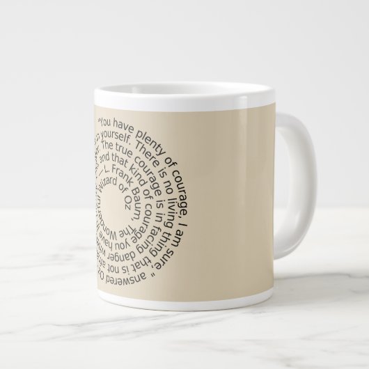 Tovenaar van de mok van Oz-moedige citaten (Voorkant rechts)