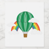 Tovenaar van de Oz-ballon Wijn Etiket (Enkel label)