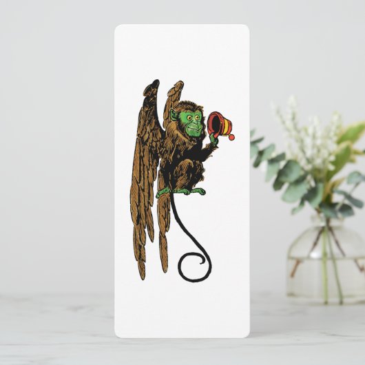 Tovenaar van de Oz Evil Flying Monkey Invitation Kaart (Staand voorkant)