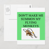 tovenaar van de oz grap briefkaart (Voorkant / Achterkant)