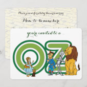 Tovenaar van de Partij van het Baby shower Oz Kaart (Voorkant / Achterkant)