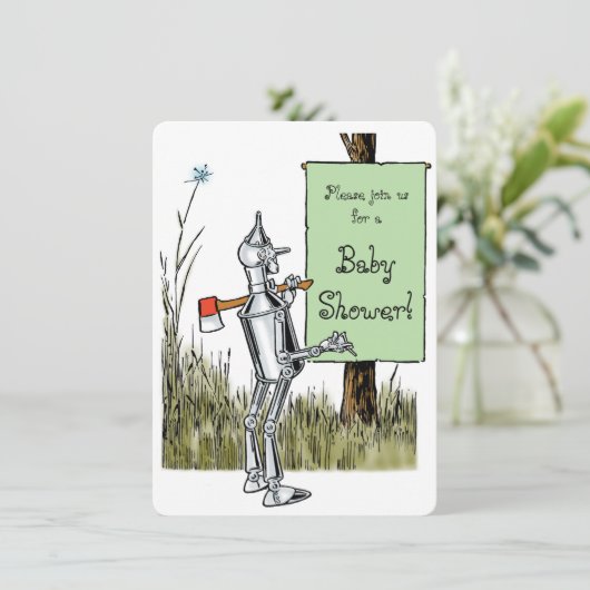  Tovenaar van de Uitnodiging van het Baby shower O (Staand voorkant)