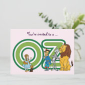 Tovenaar van de uitnodiging van het Oz Girl Birthd (Staand voorkant)