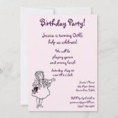 Tovenaar van de uitnodiging van het Oz Girl Birthd (Achterkant)