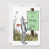 Tovenaar van de uitnodiging van Oz Tinman Birthda (Voorkant)
