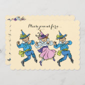  Tovenaar van het Baby shower Oz Dancing Munchkins Kaart (Voorkant / Achterkant)