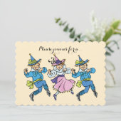  Tovenaar van het Baby shower Oz Dancing Munchkins Kaart (Staand voorkant)