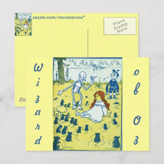 Tovenaar van het Briefkaart Oz (Voorkant / Achterkant)