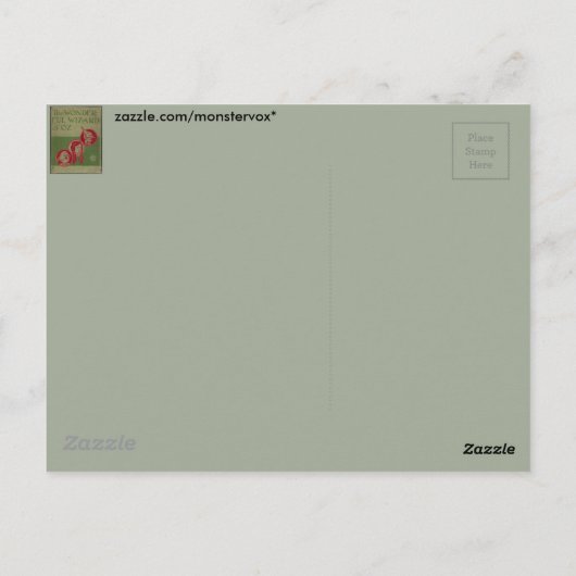 Tovenaar van het Briefkaart Oz (Achterkant)