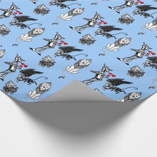 Tovenaar van het Man van Oz Tin Lion Flying Monkey Cadeaupapier (Hoek)