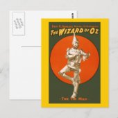 Tovenaar van het Man van Oz Tin - muziektheater Briefkaart (Voorkant / Achterkant)