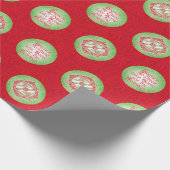 tovenaar van het rode kerstinpakpapier van Oz Cadeaupapier (Hoek)