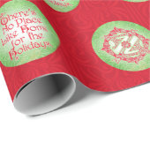 tovenaar van het rode kerstinpakpapier van Oz Cadeaupapier (Rol Hoek)