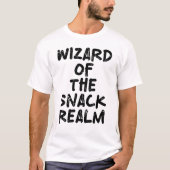 Tovenaar van het snackrijk t-shirt (Voorkant)