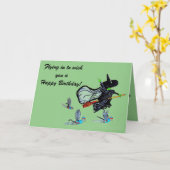 TOVENAAR VAN OZ ANYONE VERJAARDAG KAART (Gele Bloem)