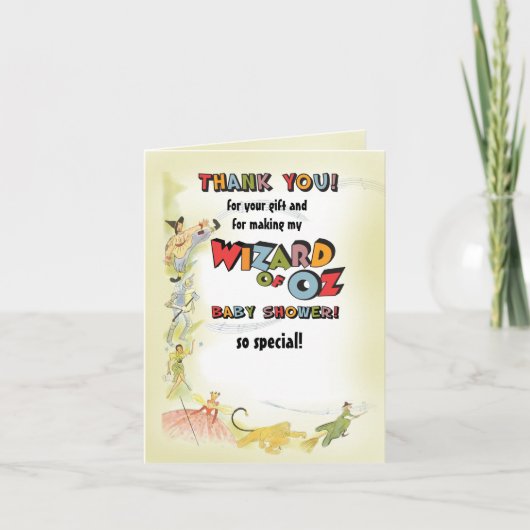  Tovenaar van Oz Baby shower Dank u Kaarten (Voorkant)