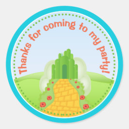 Tovenaar van Oz Birthday Party Favor Stickers