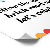 Tovenaar van Oz Birthday Party Sign Poster (Hoek)