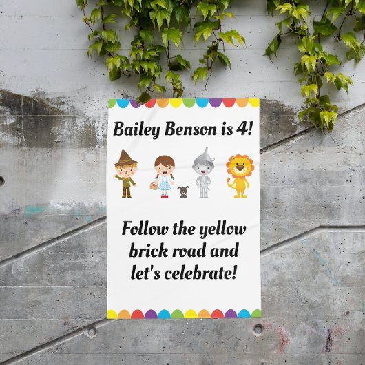 Tovenaar van Oz Birthday Party Sign Poster