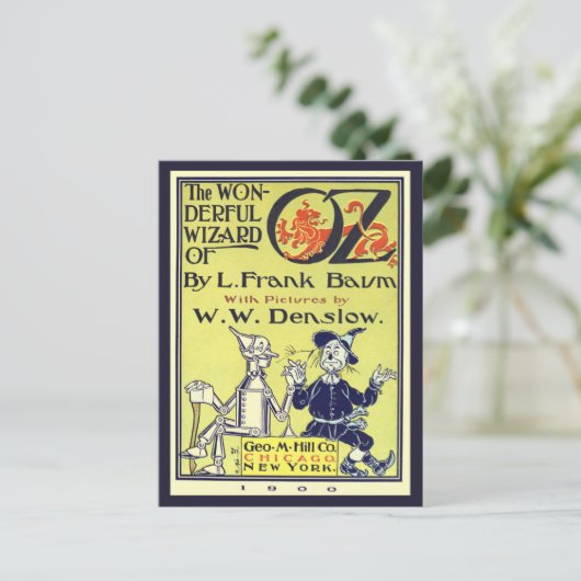  tovenaar van Oz Book Hoesje Art, titelpagina Briefkaart (Staand voorkant)