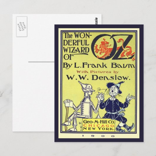 tovenaar van Oz Book Hoesje Art, titelpagina Briefkaart (Voorkant / Achterkant)