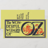tovenaar van Oz Book Hoesje Art, titelpagina Kaart (Voorkant / Achterkant)