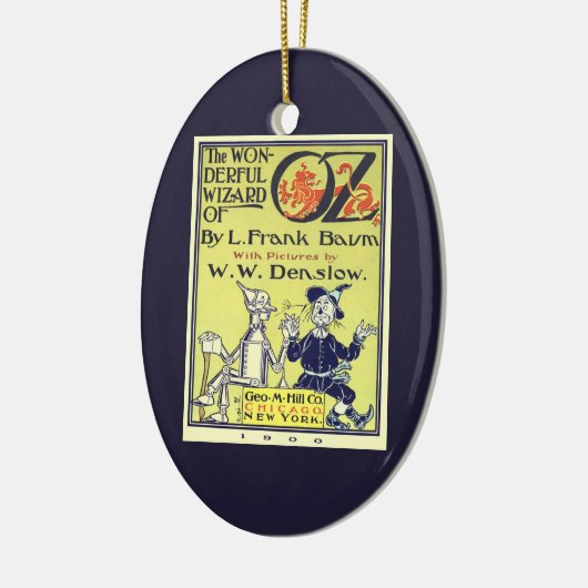  tovenaar van Oz Book Hoesje Art, titelpagina Keramisch Ornament (Links)