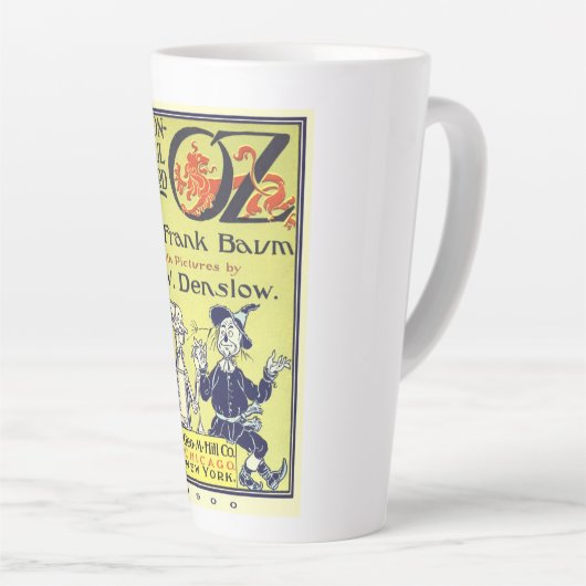 tovenaar van Oz Book Hoesje Art, titelpagina Latte Mok (Rechterhoek)