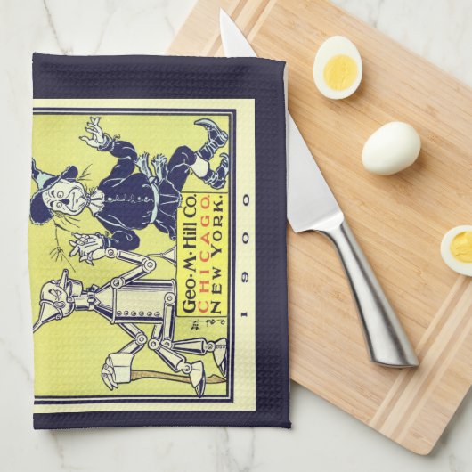  tovenaar van Oz Book Hoesje Art, titelpagina Theedoek (Quarter Fold)