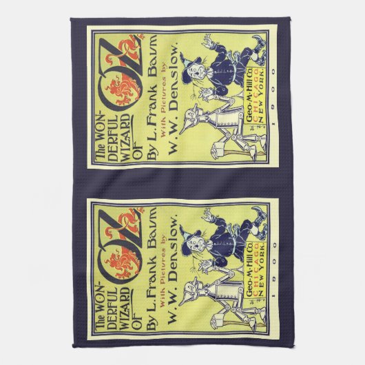  tovenaar van Oz Book Hoesje Art, titelpagina Theedoek (Verticaal)