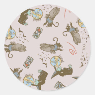 Tovenaar van Oz™ Boze Heks™ Kristallen Bol Patroon Ronde Sticker